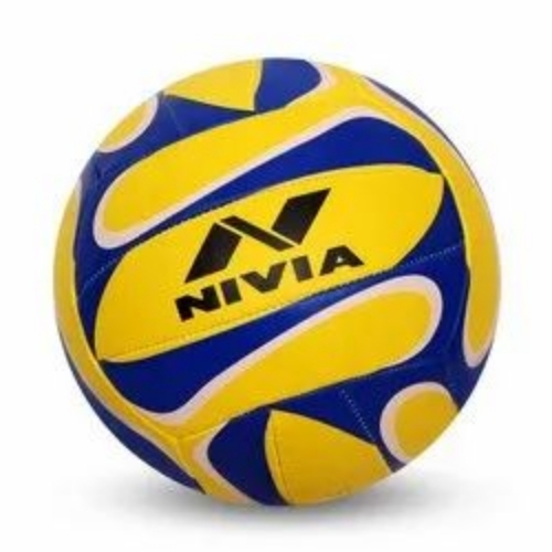 Nivia Trainer Volley Ball - Rubber Size 5 Yellow | 18 Panel Stitched Indoor Outdoor