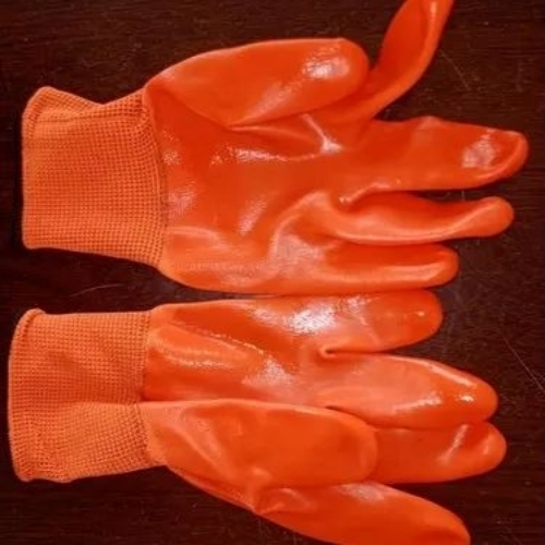 Orange full dip gloves