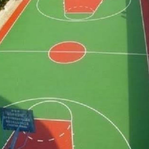 Volleyball Court Floor - Rectangular, Size As Per Customer, Green | Wear-Resistant, Polished Finish