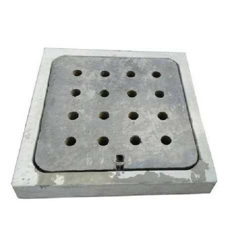 12.5 Ton RCC Manhole Frame Cover - 1050x1050 mm, Solid Top, 50 mm Thick Cover, Square Shape