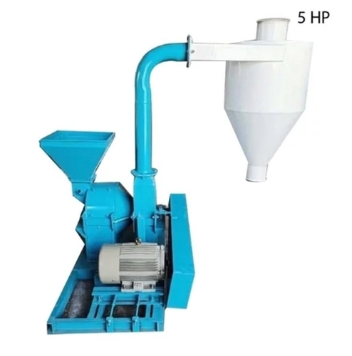 5 Hp Mild Steel Pulverizer Machine - Stainless Steel, Blue White, 12 kW | Powerful, Low Vibration, Uniform Particle Size