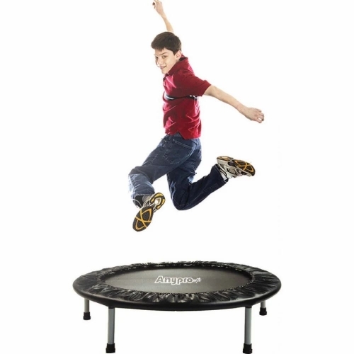 Compact Trampoline - Powder Coated Steel, Black, 60-150 kg Load Capacity | Weather Resistant, Child Friendly, Easy Assembly, Stable Base