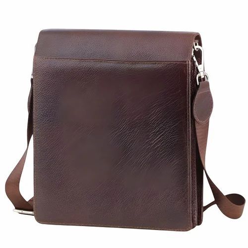 Dark Brown Leatherette Sling Bag