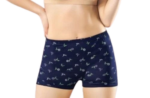 Ladies Panties - Cotton, Size 28-42, Blue | Breathable, Skin-Friendly, No Marks, Boyshort Style