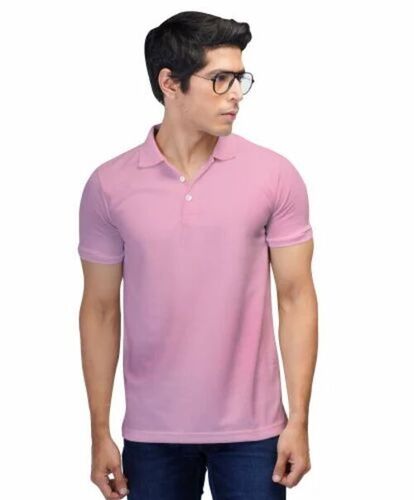 Soft Pink Plain Polo T Shirt