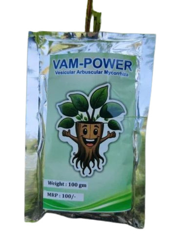 Vam-Power Vesicular Arbuscular Mychorrhiza 100gm Pack - Brown Powder, Organic Fertilizer, Controlled Release
