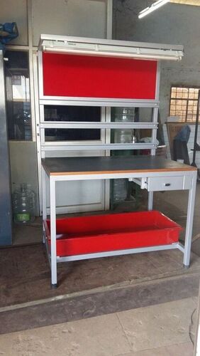 Aluminium Inspection Table - Standard Size, Red | Durable, Long Lasting, Industrial Use