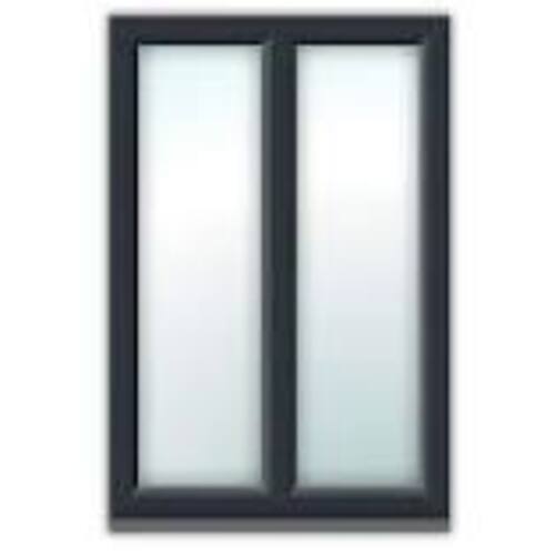 Grey Upvc Window - Toughened Glass, Sliding, Grey Frame, 3-8 mm Thickness | Silver Door Application, Custom Size