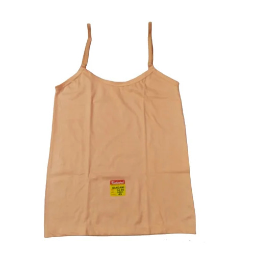 Ladies Slip - Cotton, Brown | Soft Smooth Fabric, Adjustable Strap Fit, Lightweight Daily Wear