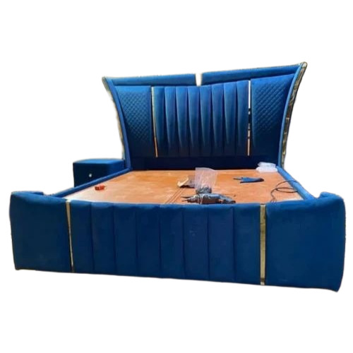 Luxury Double Bed - Solid Teak Wood, Brown, Polished Finish | Durable, Easy to Clean, Modern Rectangular Platform