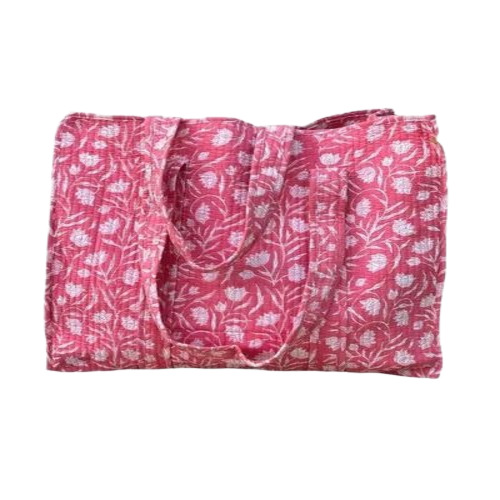 Pink Printed Tote Bags