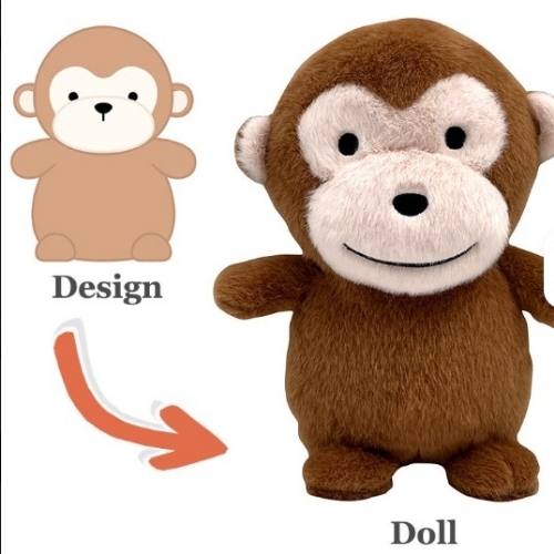 Plush Animal Toys - Fabric Cotton, Brown, Lightweight | Comfortable, Washable, Realistic Look