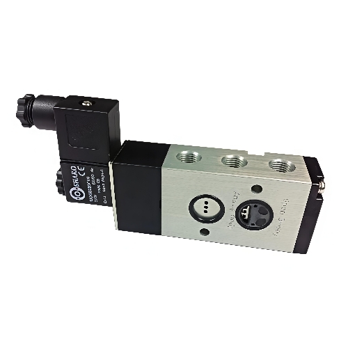 Pneumatic Solenoid Valve - Standard Size, Silver and Black | Industrial Application, Tested Quality Standards