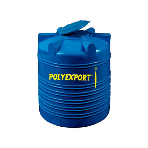 Polyexport Plastic Water Storage Tank - Polyethylene 500L Blue, 4 Layers Dual Foaming, Food Grade, Temperature Insulator