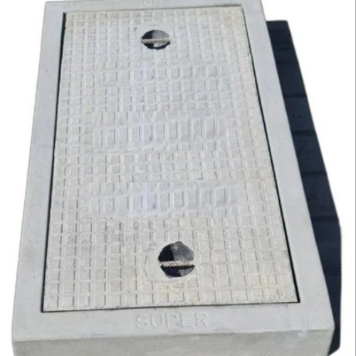 Rcc Concrete Manhole Cover - Lightweight Rectangular | Customizable For Drainage, Tank, Water Supply
