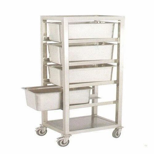 ss crash cart trolley
