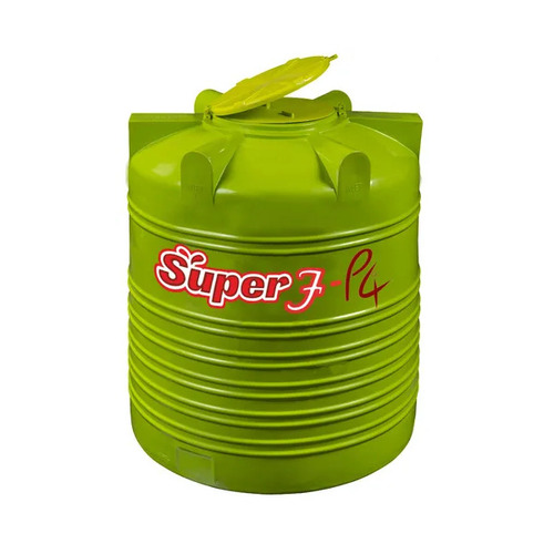 Super F-P4 Water Storage Tank - 500L Green, Round, 4 Layers | Un-Breakable Body, Anti-Bacterial & Anti-Carcinogenic Coatings, Silver Nano Technology
