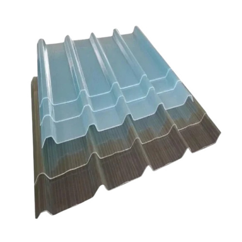 White Polycarbonate Roofing Sheet - PVC 2mm Rectangular Up To 3m, White Brown Color Coated, Residential & Commercial Use