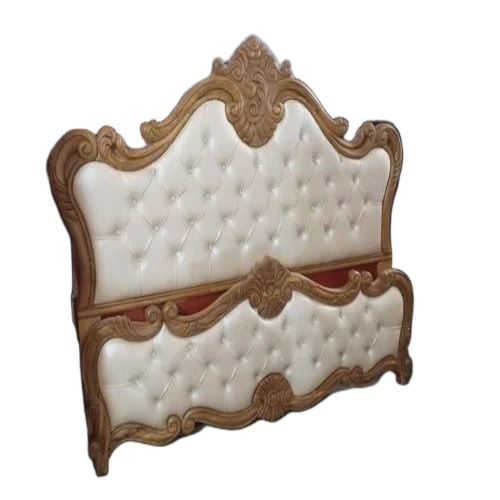 White Wooden Double Bed