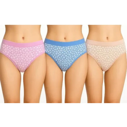 Women Lycra Four Way Printed Panties - Pure Lycra, Multi-color, Soft Flexible Fit | Comfortable Body Fit, Breathable, Lightweight