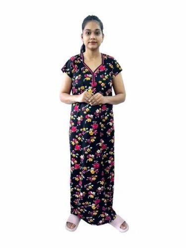 Women Maxi Nighty - Cotton Customized Sizes Multi Color | Printed Lightweight Breathable Quick Dry