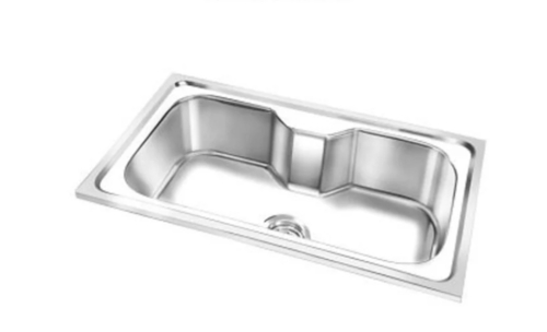 Zuri Single Bowl Sink - Stainless Steel, Square, Silver, Deck Mounted | Corrosion Resistant, Scratch Resistant, Hygienic Surface