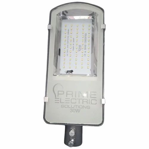 30 Watt Prime Electric LED Street Light - Silver Color, Standard Size | Long Lasting, Durable, 1 Year Warranty