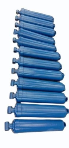 Blue 5 Ton Tractor Trolley Hydraulic Jack - Mild Steel, 5 Inch Body Tube, 26 Inch Close Center | Blue, Agricultural Use