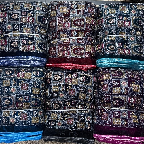 Bridal Patch Work Velvet Fabric