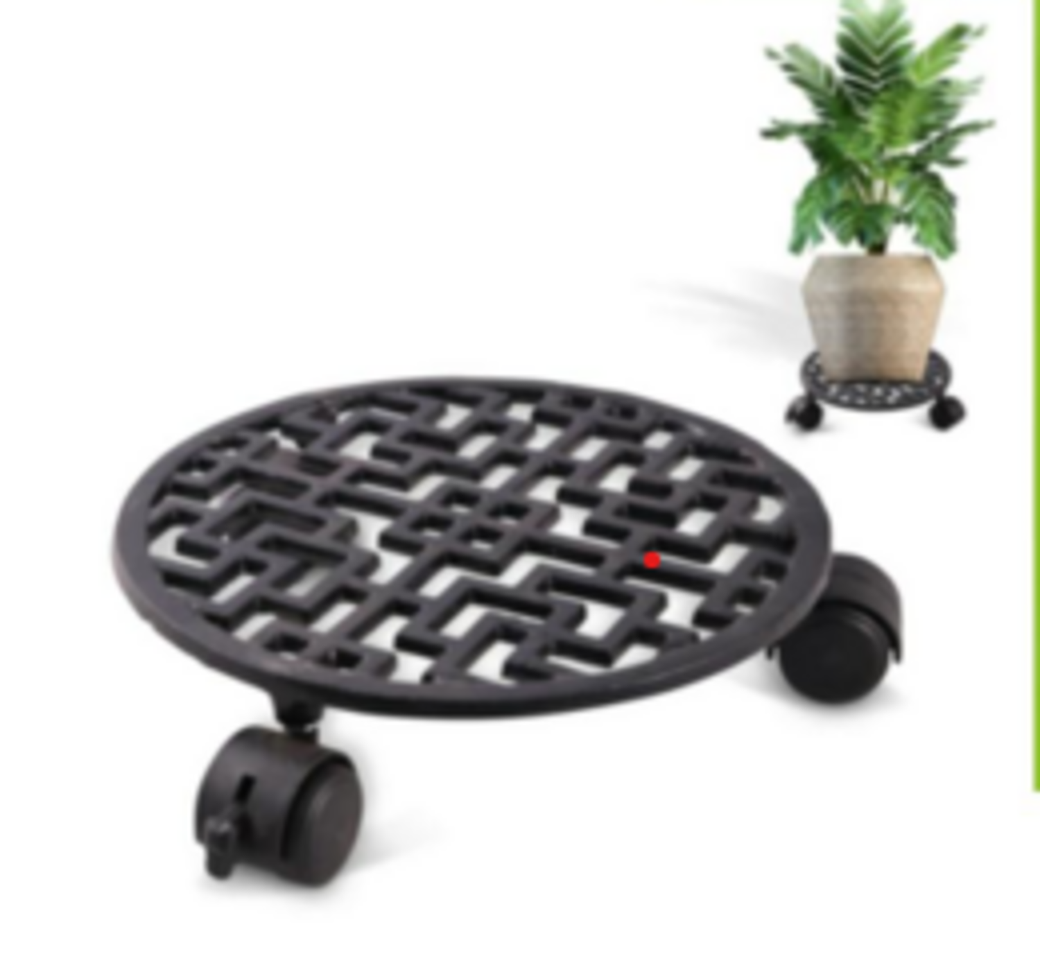 CAST ALUMINIUM ONLY PLANT STAND WITH MOVING WHEELLL POT