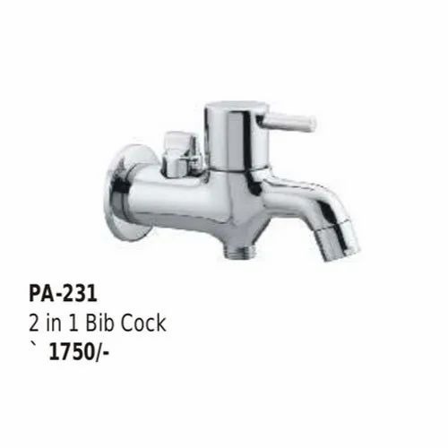 Florentine Brass 2 In 1 Bib Cock