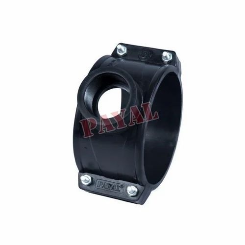 Hdpe Pipe Pp Clamp Saddle - PP, 3 Inch, Black-Blue, PN10 Pressure, Plastic-Brass BSP Thread, Water Use