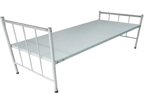 Hospital Plain Bed - Metal 1900x900x600 mm Gray, Durable Rectangular Manual Portable
