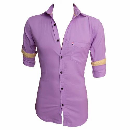 Men Solid Pink Shirts