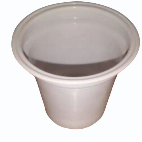 Plastic Jelly Cup - Plastic Customized Size White Round | Disposable Heat and Cold Resistant Water Resistant Fine Finished Durable