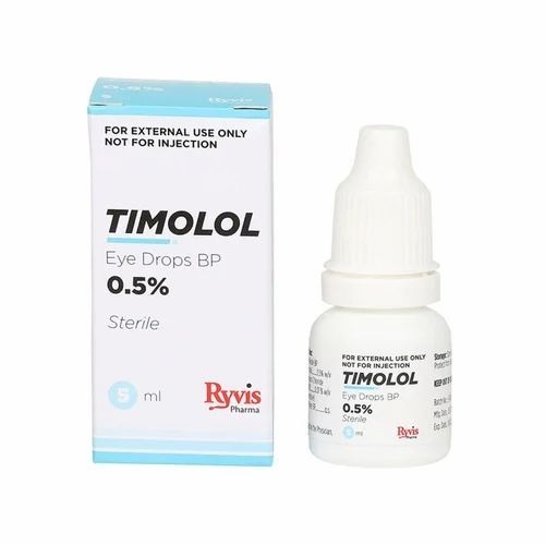 Timolol Eye Drops BP - 5 ml Bottle Timolol Maleate 0.5% w/v Screw Cap | Liquid Suitable for All Ages
