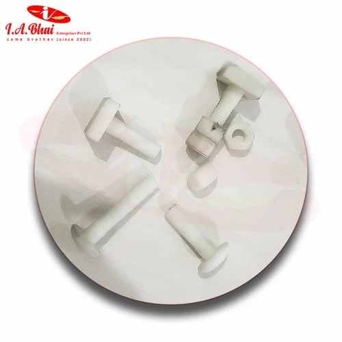 White Nylon Nut Bolt With Washer