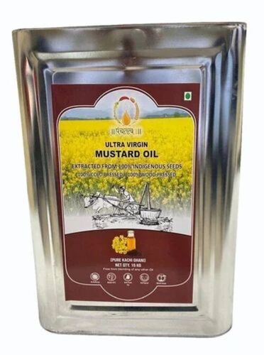 15kg Kachi Ghani Ultra Virgin Black Mustard Oil - Tin Packaging, Liquid Form, Shelf Life 12 Months | Food Grade, 100% Pure Mustard Seeds