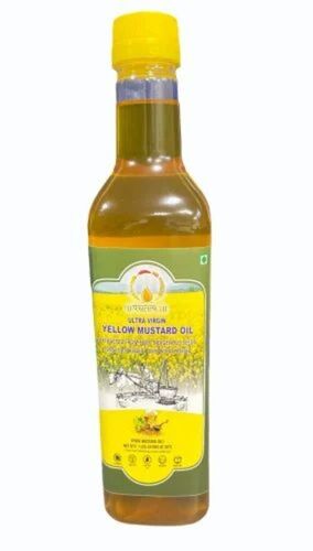 1L Kachi Ghani Ultra Virgin Mustard Oil - 1 Litre, Yellow, Kachi Ghani Cold Pressed | Food Grade, 100% Pure, Cooking Use, 12 Months Shelf Life