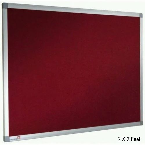2 X 2 Feet Soft Non Magnetic Board - 2x2 Feet, Red, Rectangular | Durable, Long Lasting