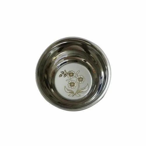 5 Inch Designer Ss Bowl - Stainless Steel, 5 Inch, Silver | Corrosion Resistant, Rust Proof, Durable, Chrome Finish