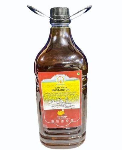 5l Kachi Ghani Ultra Virgin Black Mustard Oil - 5 Litre Plastic Bottle, Refined, Food Grade, 12 Months Shelf Life