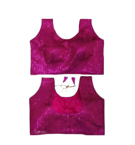 Blouse - Silk, XS-XXXL, Pink | Breathable, Quick Dry, Washable, Sleeveless, Machine Made