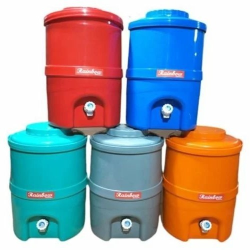 Plastic Water Camper - Plastic, 5 L, Large, Blue, Round | Good Quality, Home Use, 6 Pieces