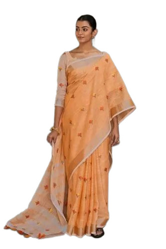 Printed Linen Saree