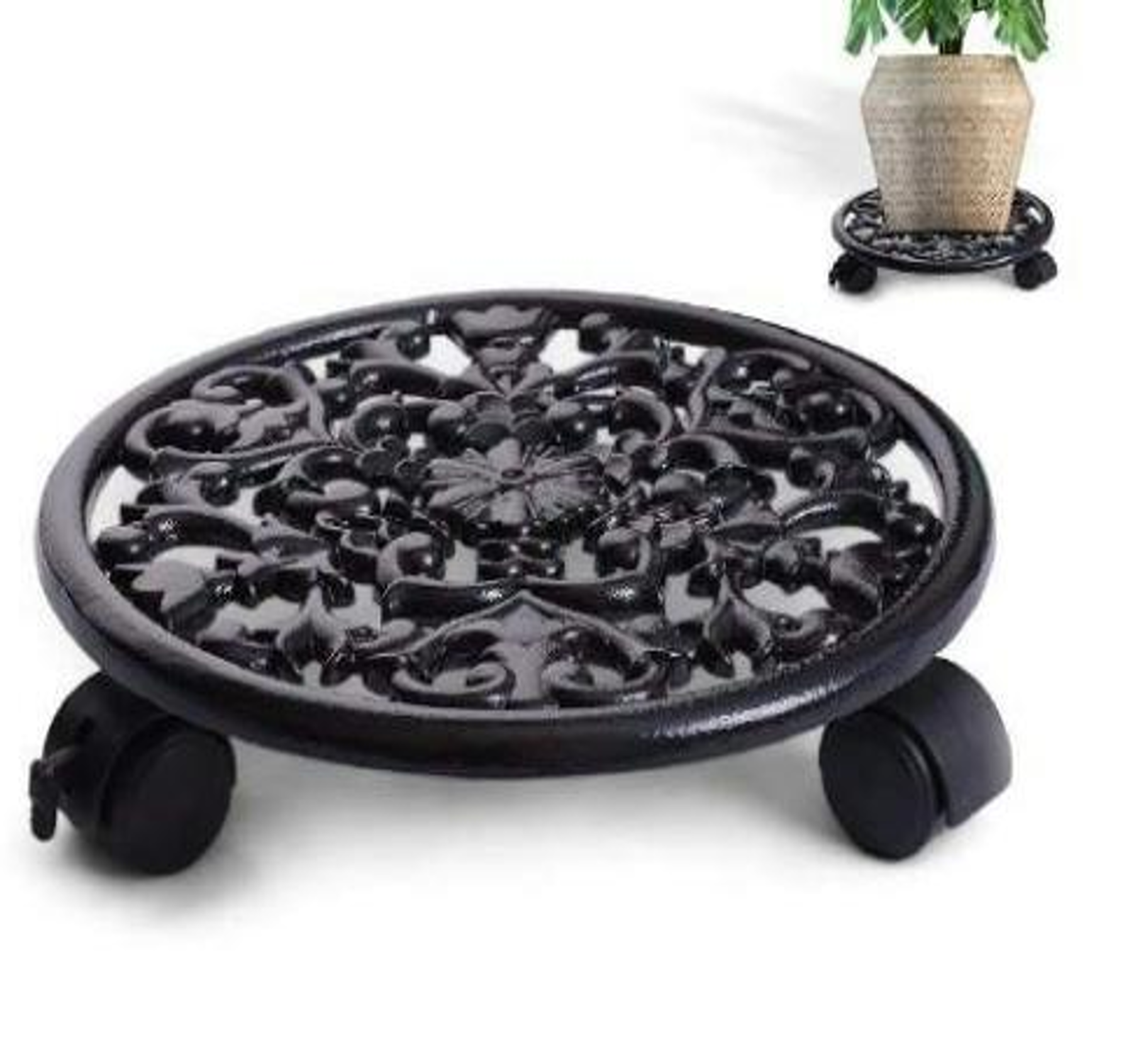 Round Aluminium Plant Stand With Moving Wheel - Capacity: 30 Kg