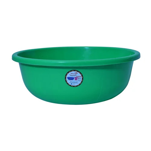 Unbreakable Plastic Ghamela 17 Liter Green - Smooth Surface, Strong Durable Design