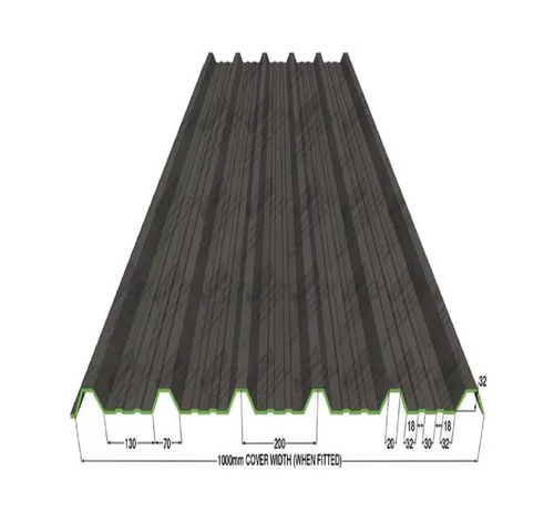 Box Profile Roofing Sheets - Galvanised Iron 0.47mm 16x4 ft, Green Color Coated, Cold Rolled