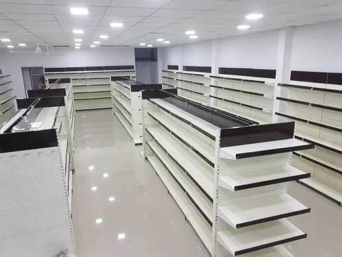 Gondola Display Unit - Mild Steel 5 Feet Multi Color | Double Sided 7 Shelves 250 Kg Capacity