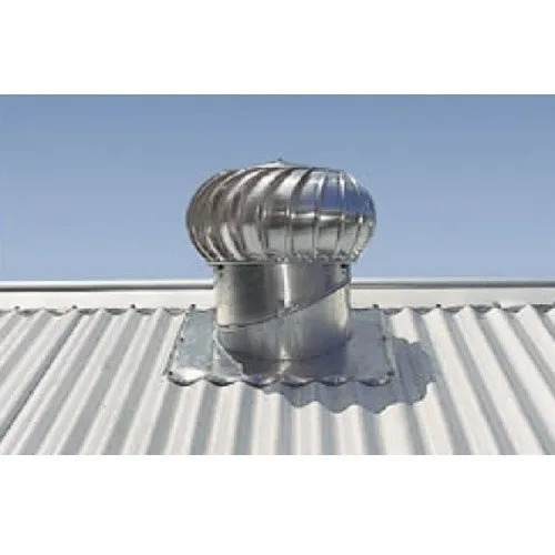 Industrial Turbo Air Ventilator - Aluminum 21/24 Silver, Automatic, Rust Free, Easy To Install